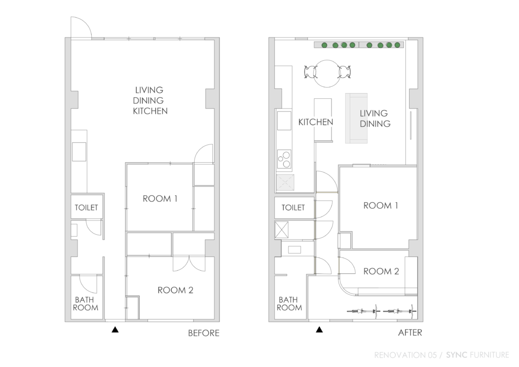 title: RENOVATION 05｜マンション | Page No,118 | No.2 | sync-furniture | 株式会社 SYNC | 福岡県 家具工房 | オーダーメイドキッチン
